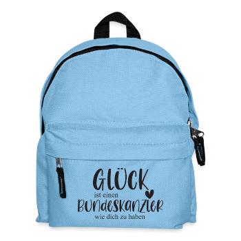 Bundeskanzler Olaf Scholz SPD Politik - Kinder Rucksack - Hellblau - Vorne