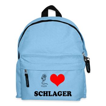 Ich liebe Schlager - Kinder Rucksack - Hellblau - Vorne