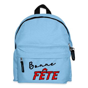 BONNE FÊTE. FÊTE DES MÈRES. FÊTE DES PÈRES. FÊTE - Sac à dos Enfant - bleu clair - Devant