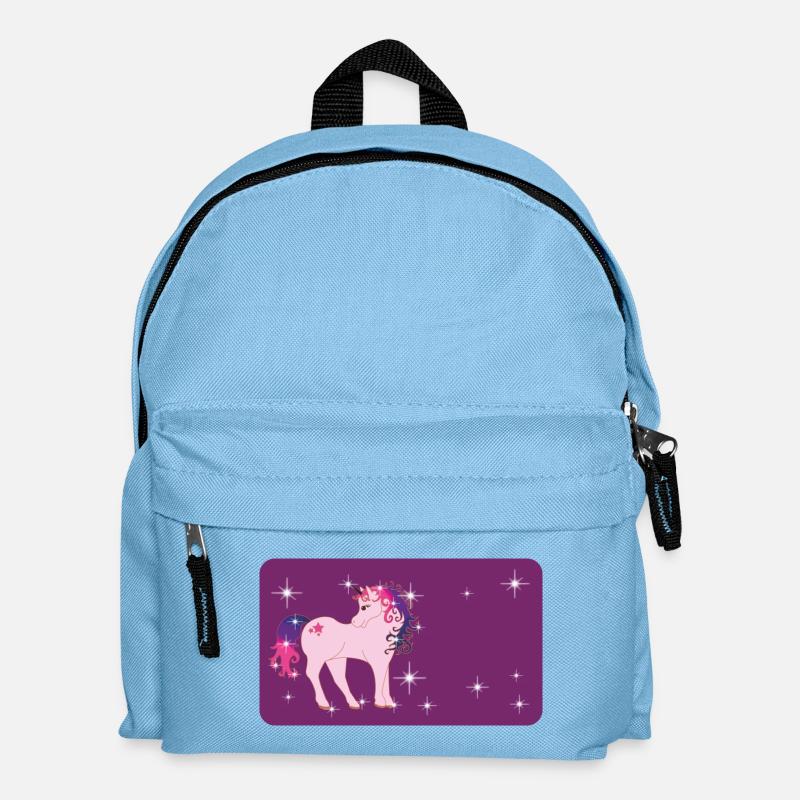 Fantasy Unicorn with Star - Purple - Kids' Backpack - light blue