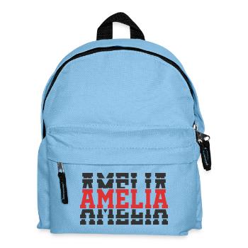 T-Shirt Amelia T-Shirt Geschenkidee gestapelter Text - Kinder Rucksack - Hellblau - Vorne