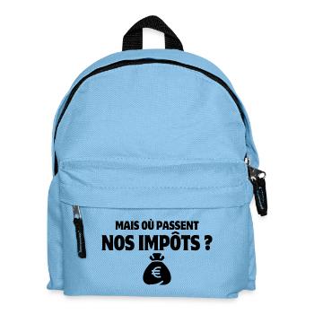 tax, taxes, tax - Kids' Backpack - light blue - Front