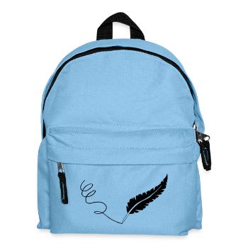 Die schwarze Feder - Kinder Rucksack - Hellblau - Vorne