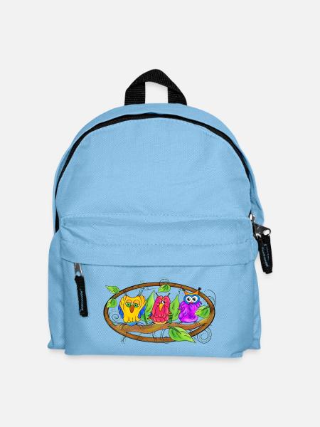 Weisheit - Eulen Edition - Kinder Rucksack - Hellblau