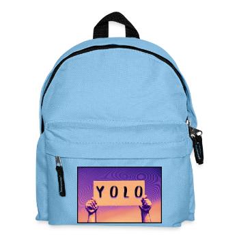 Pancarte - YOLO - Sac à dos Enfant - bleu clair - Devant