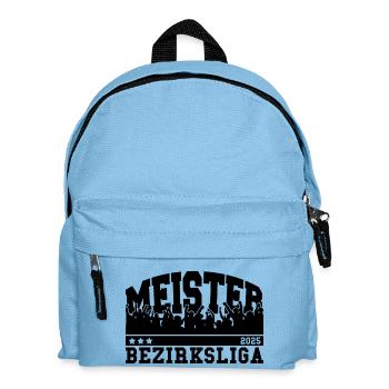 Meister 2025 Bezirksliga Aufstieg Fußball - Kinder Rucksack - Hellblau - Vorne