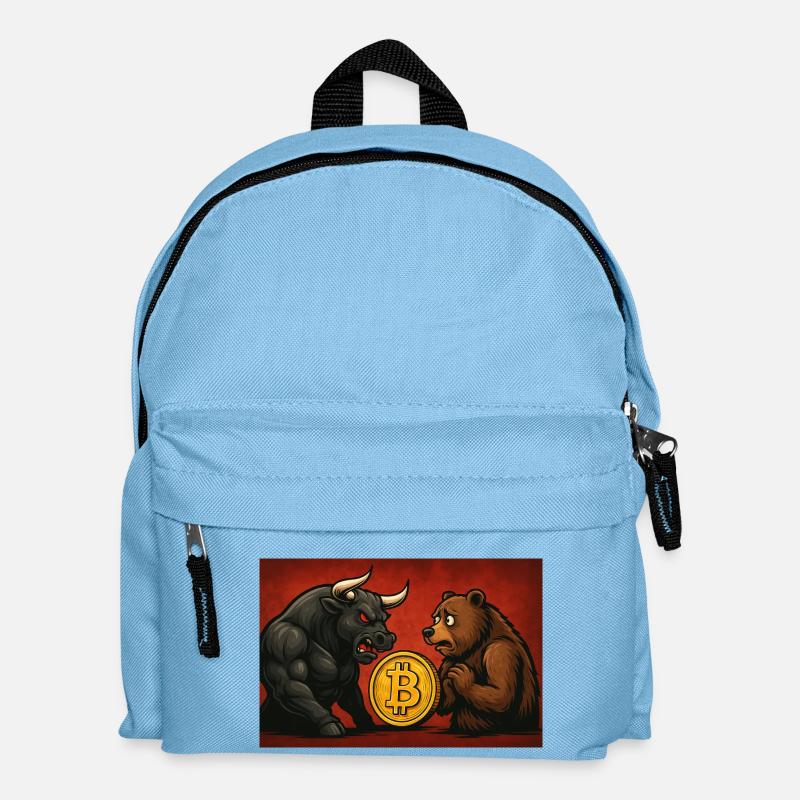 Bitcoin Bull vs. Bear - Kids' Backpack - light blue