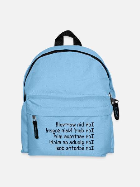 Stärke deine mentale Gesundheit im Spiegel - Kinder Rucksack - Hellblau