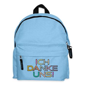 DANKSAGUNG ZUSAMMENHALT - DANKE UNS - Kinder Rucksack - Hellblau - Vorne