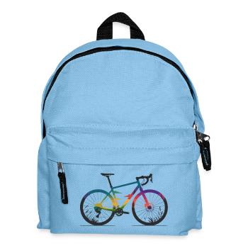 Gravel Bike & Nature Line Art Tee - Kids' Backpack - light blue - Front