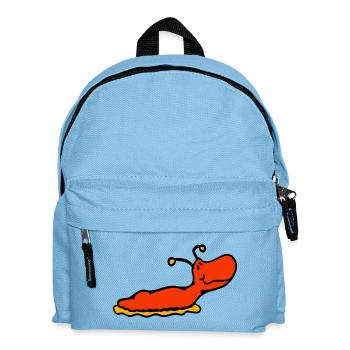 Nacktschnecke Schnecke ohne Schneckenhaus lächelt - Kinder Rucksack - Hellblau - Vorne