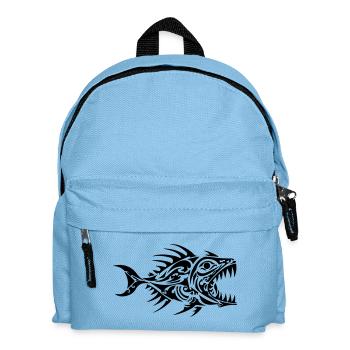Fish Piranha Tribal - Kids' Backpack - light blue - Front