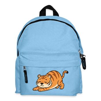 Pose d’étirement du tigre de Kawaii - Sac à dos Enfant - bleu clair - Devant