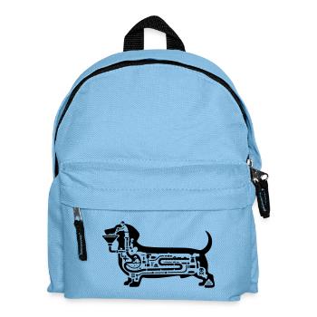 dackel verdauung hund kunst  - Kinder Rucksack - Hellblau - Vorne
