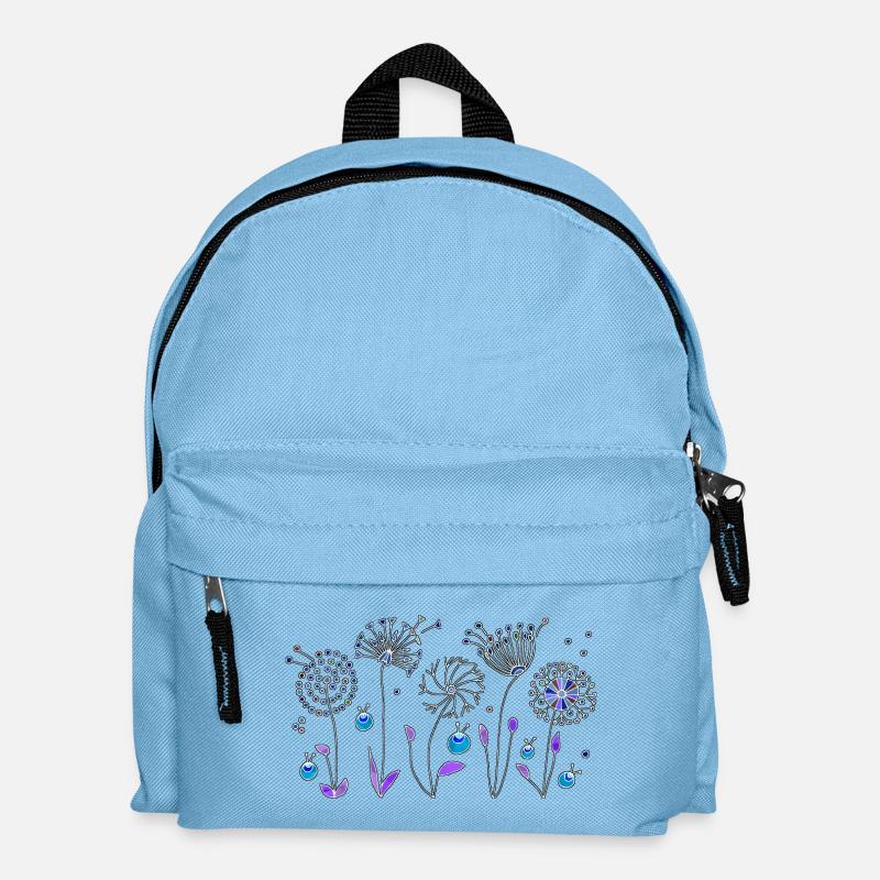 Flowers - Kids' Backpack - light blue