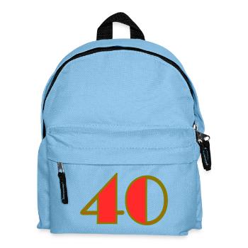 40. 40 YEARS. 40th ANNIVERSARY. 40 YEARS ANNIVERSARY. - Kids' Backpack - light blue - Front