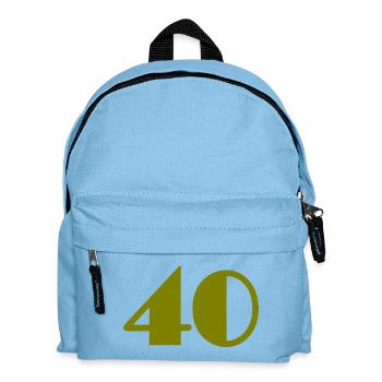 40. 40 YEARS. 40th ANNIVERSARY. 40 YEARS ANNIVERSARY. - Kids' Backpack - light blue - Front