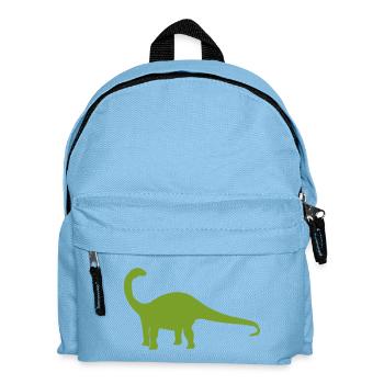 Saurier Silhouette Grün - Kinder Rucksack - Hellblau - Vorne