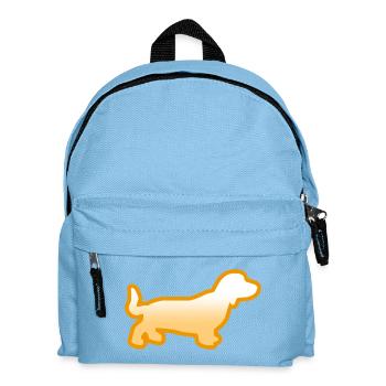 Dackel - Kinder Rucksack - Hellblau - Vorne