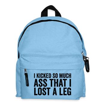 I've defeated so many opponents that I've lost a - Kids' Backpack - light blue - Front