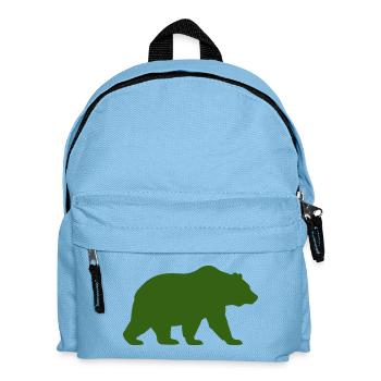 Green Grizzly Silhouette - Kids' Backpack - light blue - Front