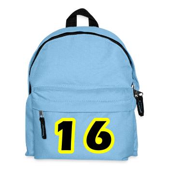 Symbole numérique 16 - Sac à dos Enfant - bleu clair - Devant
