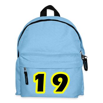 19 Number symbol - Kids' Backpack - light blue - Front