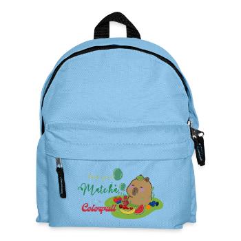 Verspielte Obstbärenplatte - Kinder Rucksack - Hellblau - Vorne