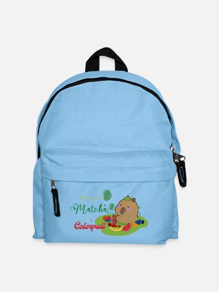 Verspielte Obstbärenplatte - Kinder Rucksack - Hellblau