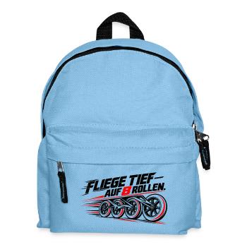 Fliege tief auf 8 Rollen Skate - Kinder Rucksack - Hellblau - Vorne