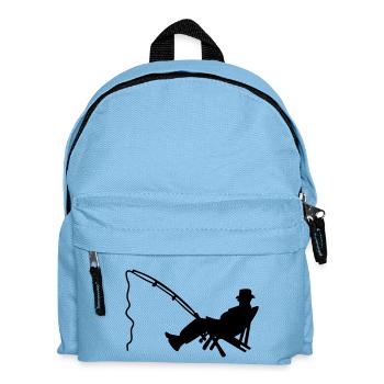Pêcheur en chaise / fisher in deckchair (1c) - Sac à dos Enfant - bleu clair - Devant