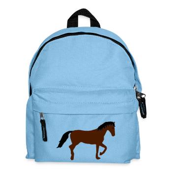 -Brauner- - Kinder Rucksack - Hellblau - Vorne
