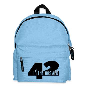 42 Is The Answer Sci Fi Spruch - Kinder Rucksack - Hellblau - Vorne