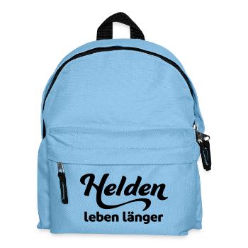 helden - Kinder Rucksack - Hellblau - Vorne