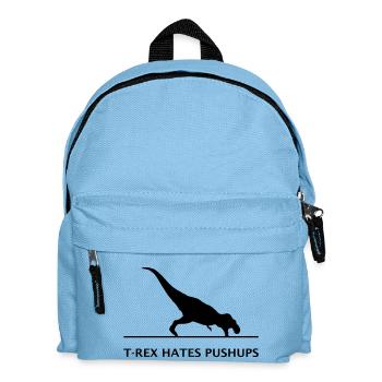 T-rex hates pushups - Kinder Rucksack - Hellblau - Vorne