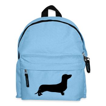 Dackel - Kinder Rucksack - Hellblau - Vorne
