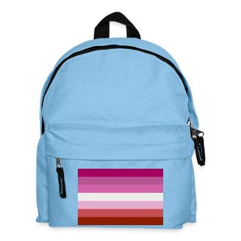 Lesbische Stolz-Flagge - Kinder Rucksack - Hellblau - Vorne