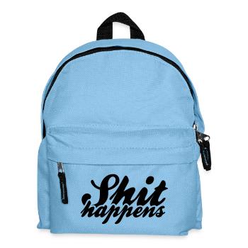 Shit Happens and Politics - Kids' Backpack - light blue - Front