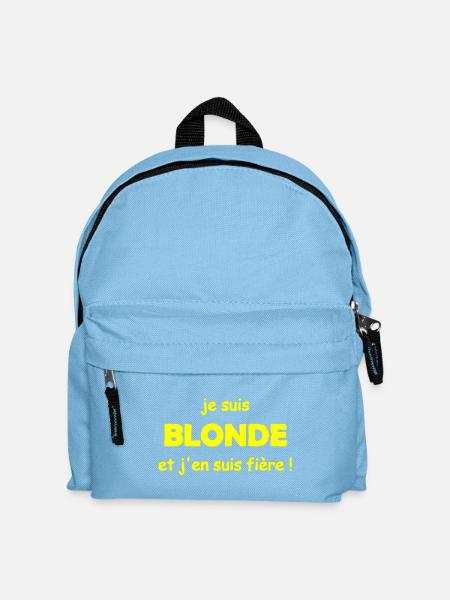 fière d être blonde - Sac à dos Enfant - bleu clair