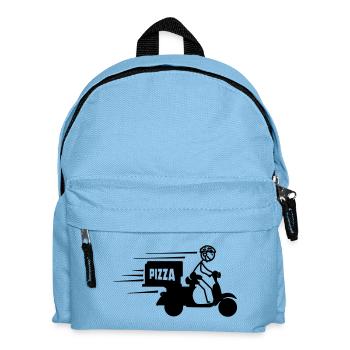 Scooter package or pizza text PIZZA - Kids' Backpack - light blue - Front