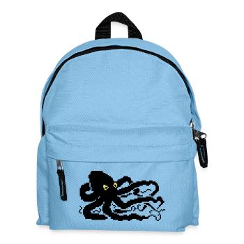 Pieuvre pixel 8 bits - Sac à dos Enfant - bleu clair - Devant