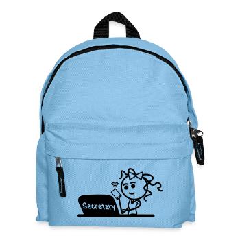 Work laptop Secretary smartphone - Kids' Backpack - light blue - Front