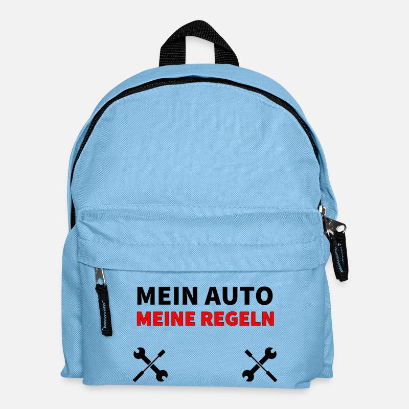 Auto - Kinder Rucksack - Hellblau
