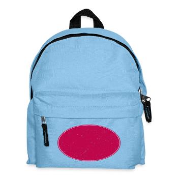 Ovaler Background schmutzig weinrot - Kinder Rucksack - Hellblau - Vorne