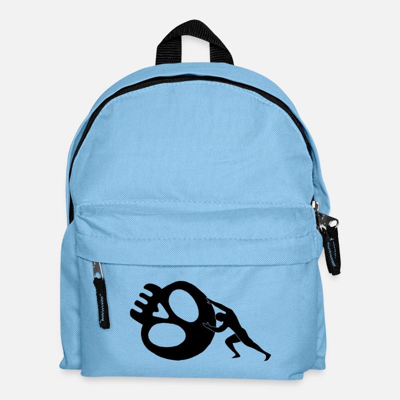 The Man Who Repels Death (Black) - Kids' Backpack - light blue