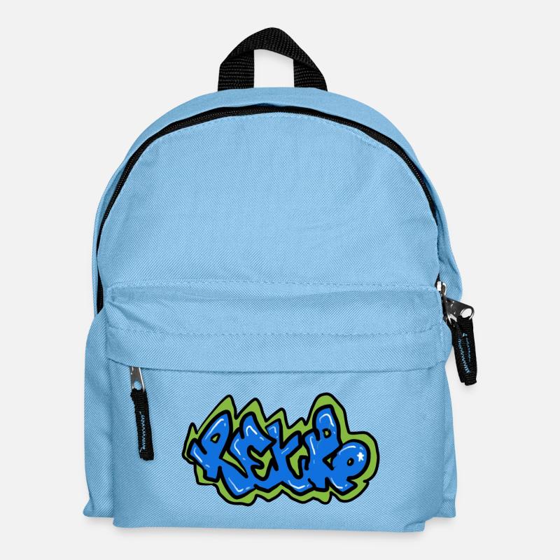 Retro graffiti design - Kids' Backpack - light blue