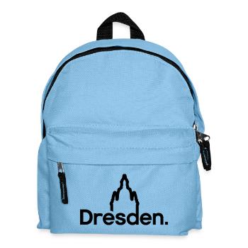 Dresden Frauenkirche Typographie Logo Lignes icône - Sac à dos Enfant - bleu clair - Devant