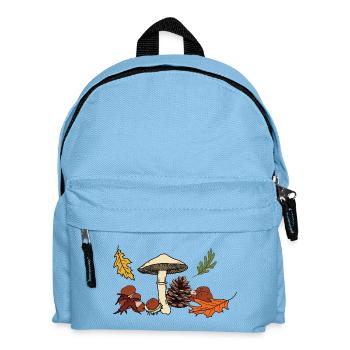 Feuilles de champignon d’automne Châtaignier - Sac à dos Enfant - bleu clair - Devant