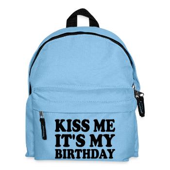 kiss me it's my birthday - Kinder Rucksack - Hellblau - Vorne