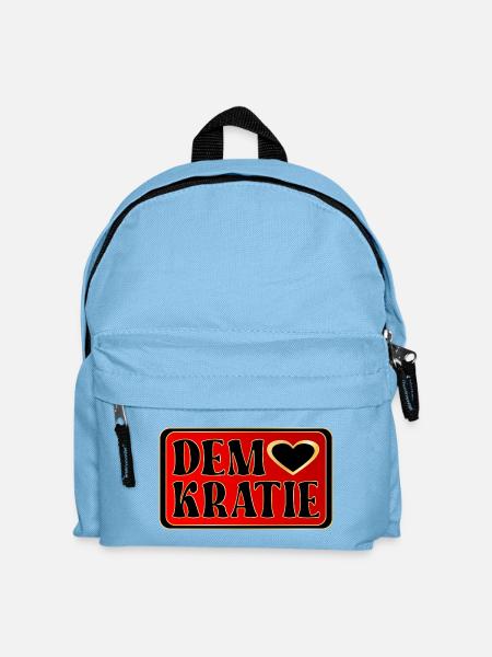 DEMOKRATIE HALTUNG WÄHLEN - Kinder Rucksack - Hellblau